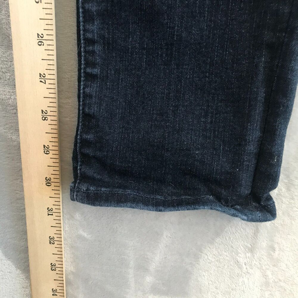 Paige Skyline Skinny Womens 27 Luella Dark Wash Mid Rise Pockets Stretch - Picture 12 of 14
